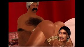 [SecondLife] Indian bimbo fucks fat husband on wedding night