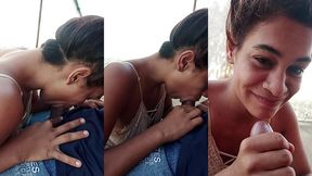 mamada desesperada con creampie