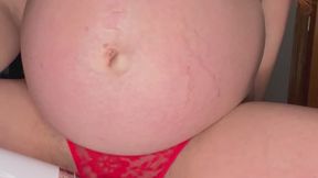 39 Weeks Pregnant Milf Masturbating On Exercise Ball