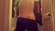 Hairy Blonde Guy Strip Teases in Closet