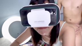 Uncensored - Japanese Girl Fuck By Wearing Vr Glass.( ありがとうございました