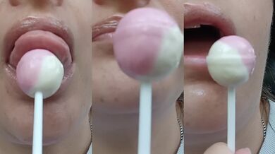 Watch me lick my lollypop. Wish it was your?