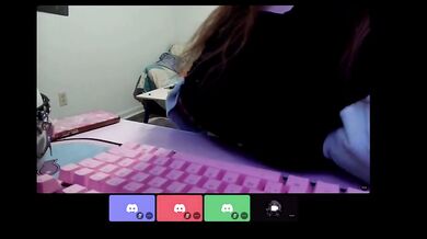 Discord strip tease friends fingering myself under the table