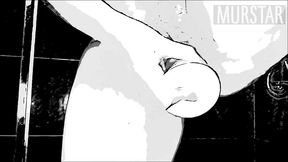 cartoon shower girl with dildo