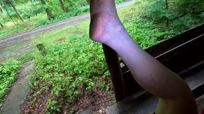 Ass, tits and pussy punish in the picnic hut