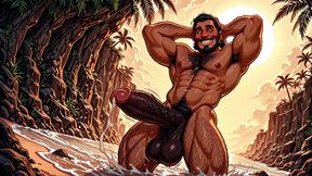 Beach Hunks Showing Erections