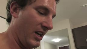 Amazing home wife pleasures her man after work