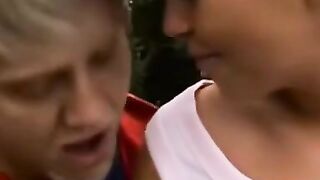 Desert Storm Blonde Bombshell Bores Gardener with Insatiable Orgasms