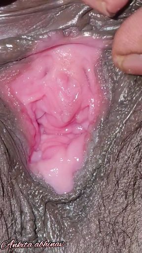 First time close up view of Indian Ankita bhabhi pussy   Clip 1