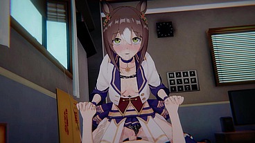 [Uma Musume] - [Elegant Foreign Maiden] "I'm craving something thick and warm... fill me up with your special soup!" (Deep Throat / Endless Creampie) (2K/60FPS) - (お嬢様の止まらない食欲 - 濃厚な白濁液と連続絶頂)