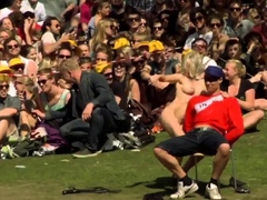 Fully Nude Lapdance in front of a Crowd