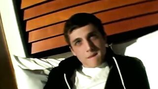 Handsome Chris Porter showed his pink hole while tugging his throbbing cock