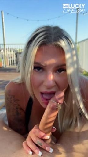 Tall Blonde Babe Cameron Cohen Shows Her Skills At Bed