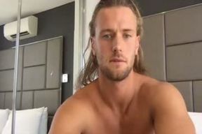 mind-blowing Wolf Jerks Off big pipe In Solo Sesh