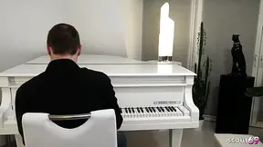 German Nymphomaniac Curvy BBW Girl Nicky with Natural Saggy Tits Get First MMF 3some Fuck