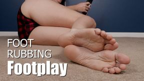 Feet Laying on Side Plaid Panties Foot Rubbing Footplay - Kylie Jacobsx - MP4 1080p HD