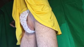 Flowery Seamless Thong with Yellow Skirt