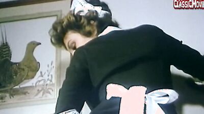 A couple of lusty sex scenes from a vintage French porn movie