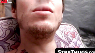 Alpha Ink Hairy Straight FleshF Skin Muscle Tattoos cum Blacks multer