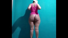 FEMBOY WITH A BUTT IN A DRESS AND THONG