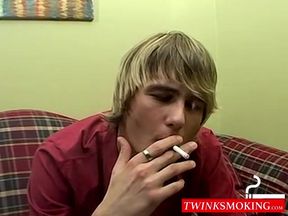 Attractive Jerry sucks by hot Sonny while smoking cigs