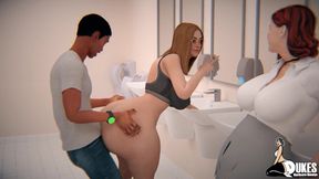 Milf Hentai Spanking & Freezing Time - BBC Duo Fucks White Booty Pussy