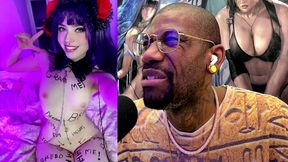 degraded white breeding slut gets fucked from behind by a transgender bbc and gets cum filled, ai generated