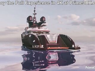 Prime3DX Fingering and Blowing Futanari Honey by the Pool on Vacation