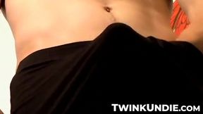 Skinny gay amateur's undies jerk off and powerful cumshot