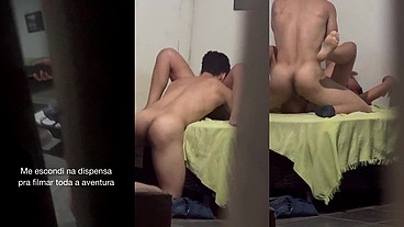 Belinha seduziu o aluno, levou pra casa e o corno filmou tudo escondido na dispensa