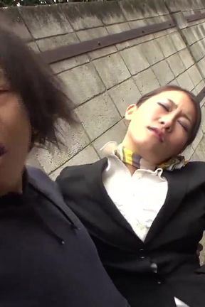 Black Stockings Stewardess Married Woman Trained with Toys - Aoki Misora