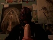 big fat 11inch oil dildo suck