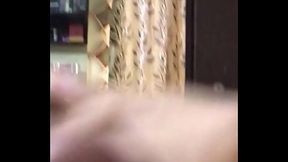 Jerking off with plugged asshole