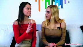 Real Threesome with two submissive Teenies!