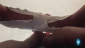 polishing his hungry ass