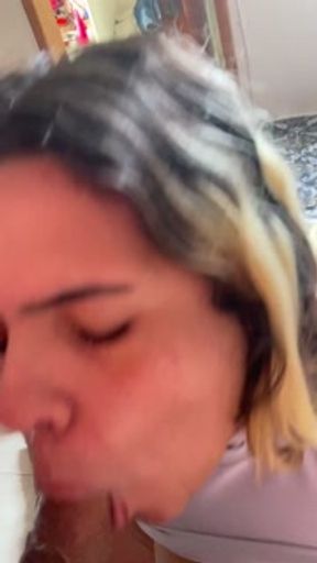 Sucking and taking on my neighbor's face