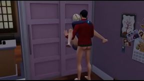 The sims comendo minha convidada