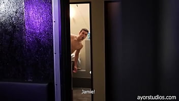 Simon interrupted while masturbating in the shower