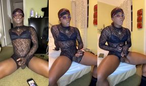Would you jerk off with this ebony transgender sluts big ass