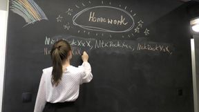 The Teacher Was Furious and Punished the College Babe