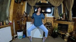 cameltoe milf twerks in jeans – blowjob & cum all over my puffy jacket 334