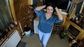 cameltoe milf twerks in jeans – blowjob & cum all over my puffy jacket 334