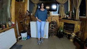 cameltoe milf twerks in jeans – blowjob & cum all over my puffy jacket 334