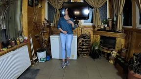 cameltoe milf twerks in jeans – blowjob & cum all over my puffy jacket 334