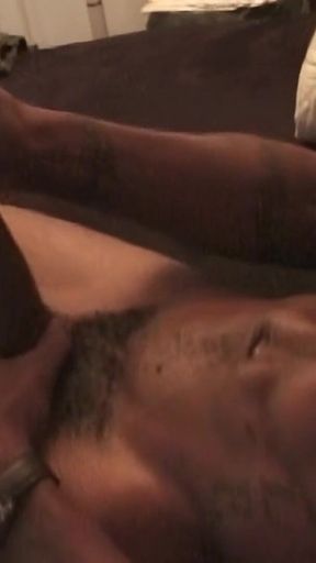 Massive Dildo Stretching Mature Hunk's Gaping Asshole Wide