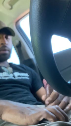 Adam Jaxx Shoots Thick Cum from Black Cock Outside at 2AM