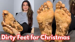All You Get for X-Mas is DIRTY FEET! POV Filthy Foot Worship JOI