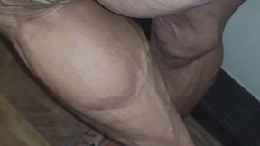 Tempest at heater in flip flops