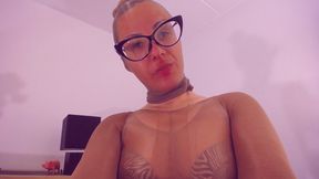 11.Wet sucking in encasement outfit, having a pantyhose over my face, using sheer nylon as a nylon mask, sucking wet dildo, making nylon wet, drooling