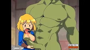 Seductive Anime Babe Tempts Muscular Stud with Fiery Blowjob Facial